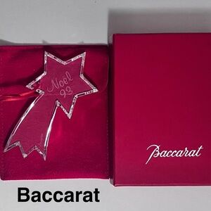 Vintage BACCARAT Shooting Star 1993 CHRISTMAS ORNAMENT / Fine FRENCH CRYSTAL